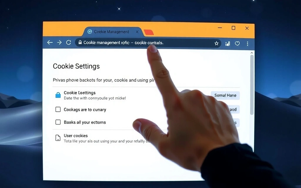 Uživatel spravující nastavení souborů cookie v prohlížeči
