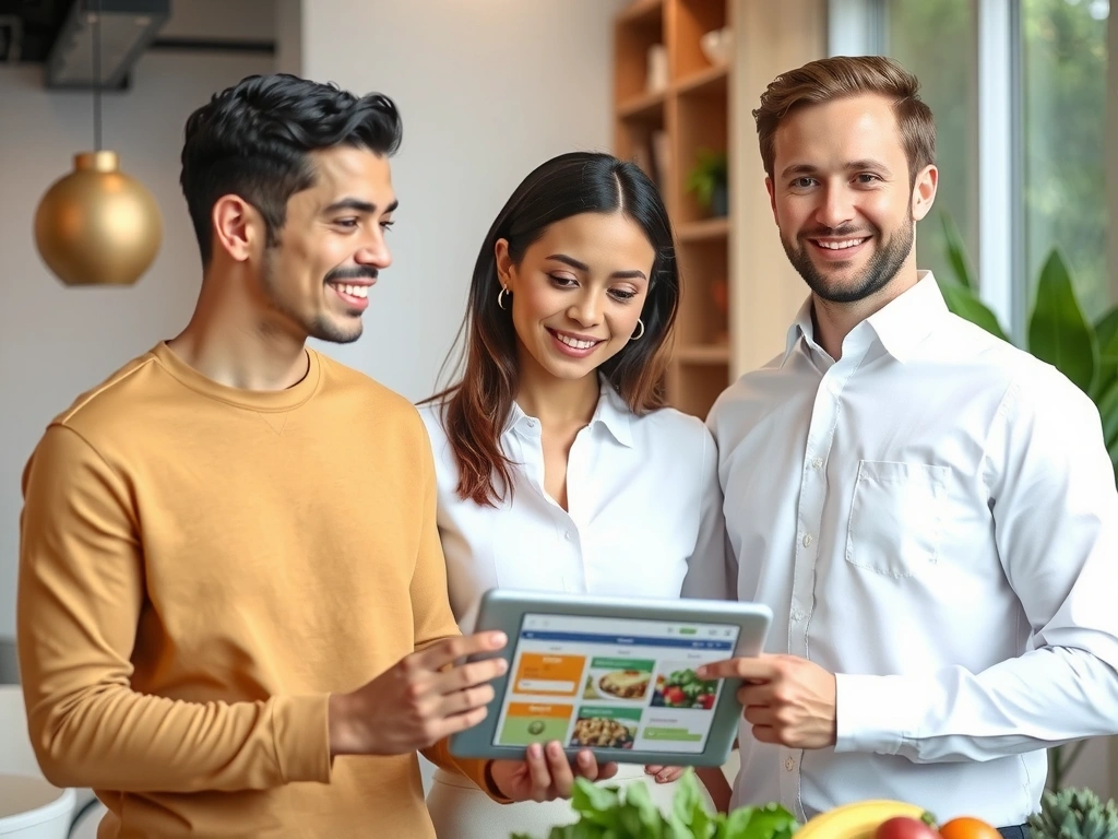 Dietetyk rozmawia z klientem o planie żywieniowym