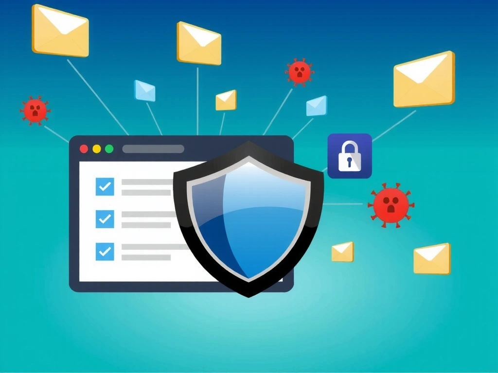 Ilustrace štítu chránícího před hrozbami, symbolizující omezení odpovědnosti